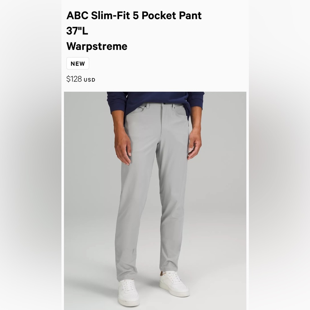 Lululemon Men’s ABC Warpstreme Pants (Slim Fit)
